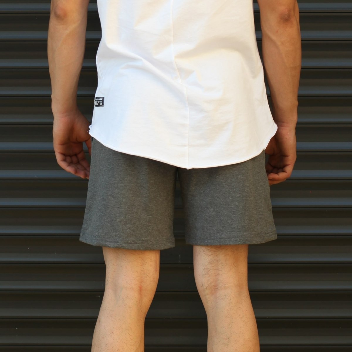 Men's Basic Fleece Sport Shorts In Gray - 4