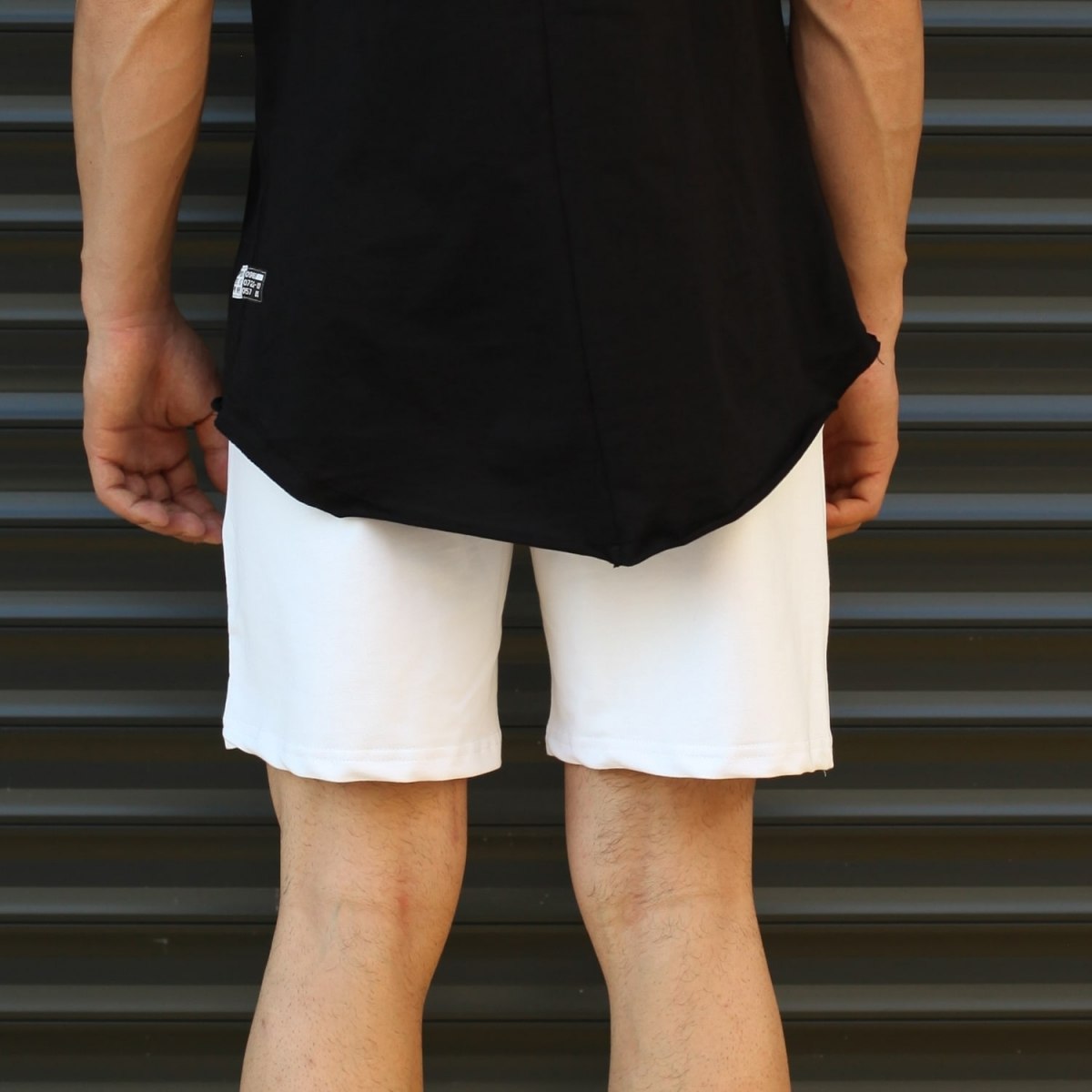 Men's Basic Fleece Sport Shorts New White - 4