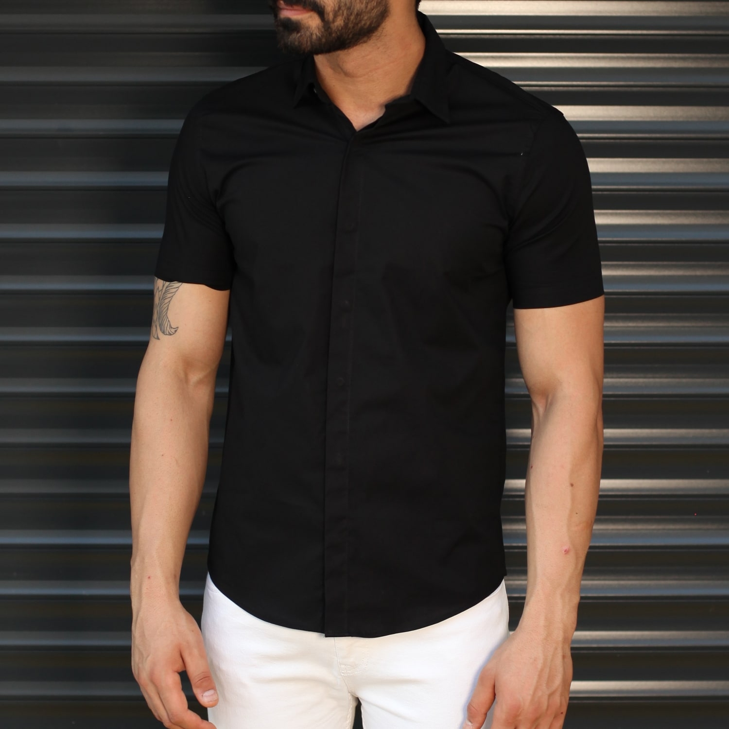 Short Sleeve Muscle Fit Shirt ...