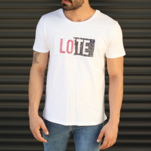 Men's Love Printed Crew Neck T-Shirt In White - 3