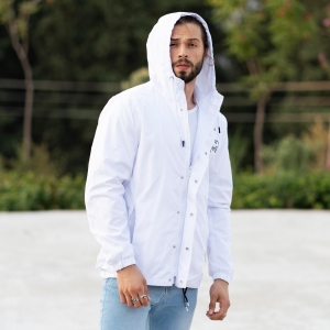MV Autumn Collection Rainproof Hoodie with Details in White - 2