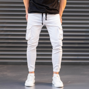 Men's Jeans with Pockets Style in White - 1