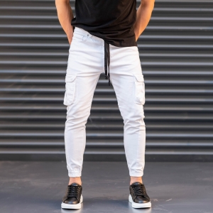 Men's Jeans with Pockets Style in White - 2