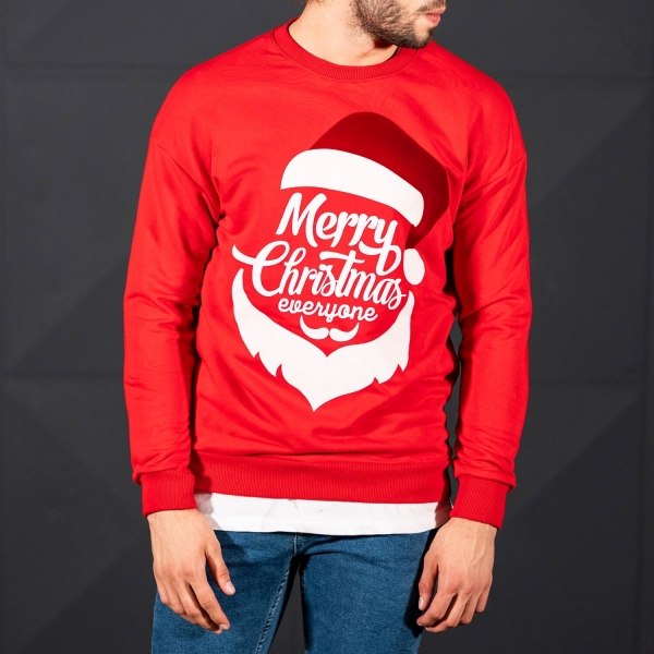 Merry Christmas Sweatshirt in Red - 1