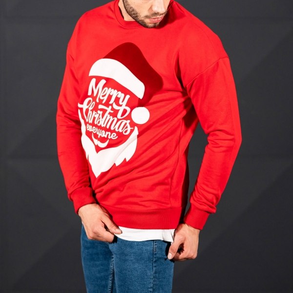 Merry Christmas Sweatshirt in Red