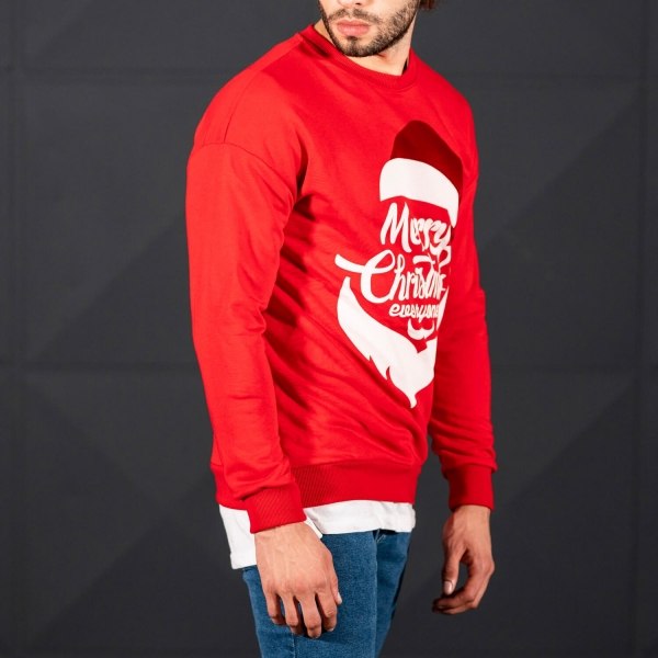 Merry Christmas Sweatshirt in Red - 4