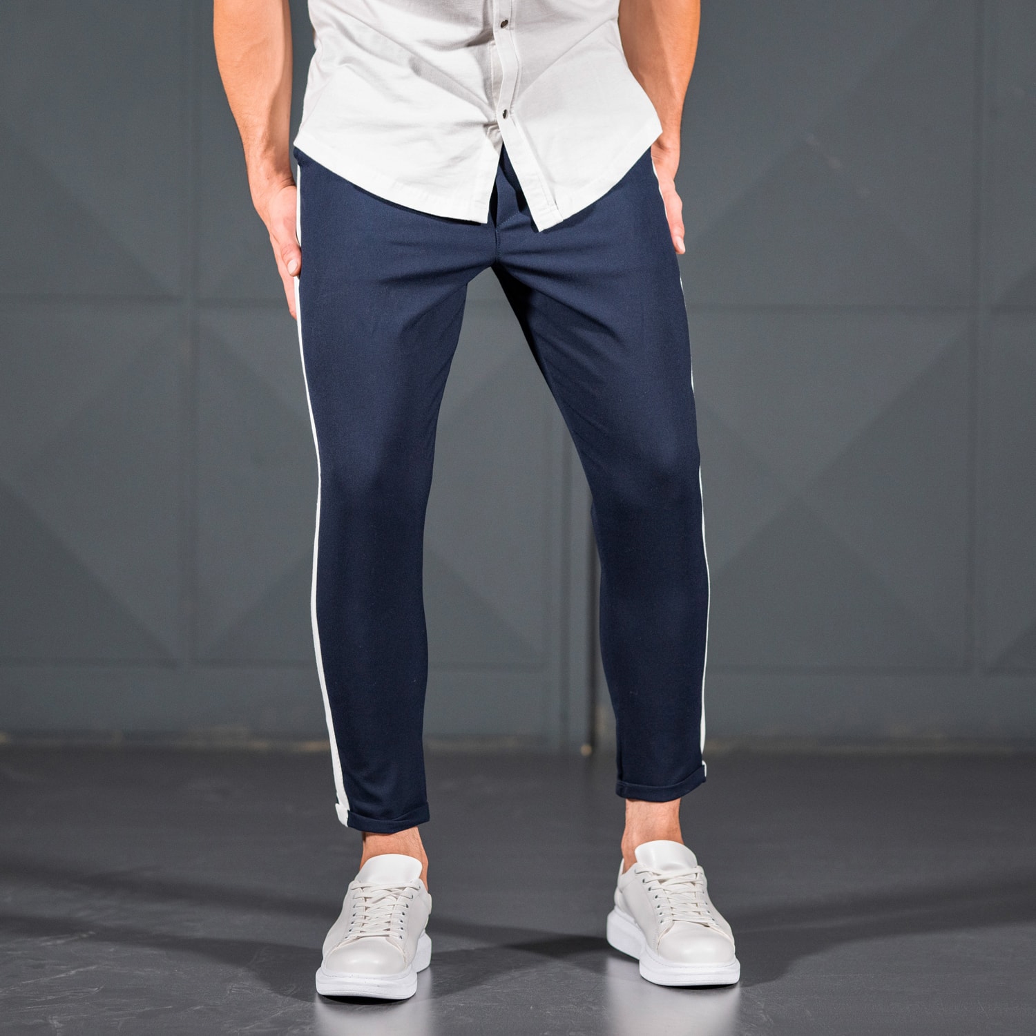 navy blue trousers mens