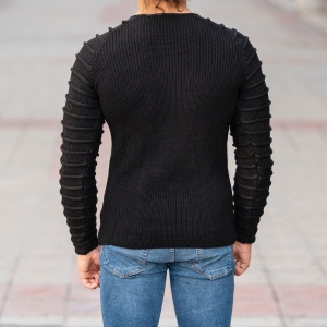 Quilted Pullover In Black