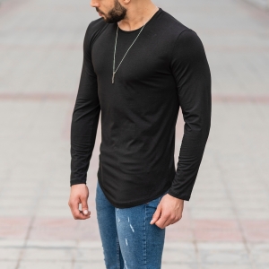 Herren Basic Sweatshirt in schwarz - 3