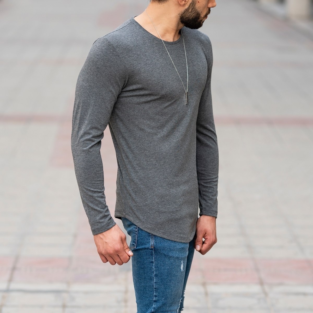 Basic Sweatshirt In Gray - 2