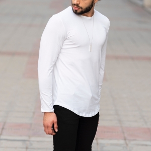 Basic Sweatshirt In White - 3