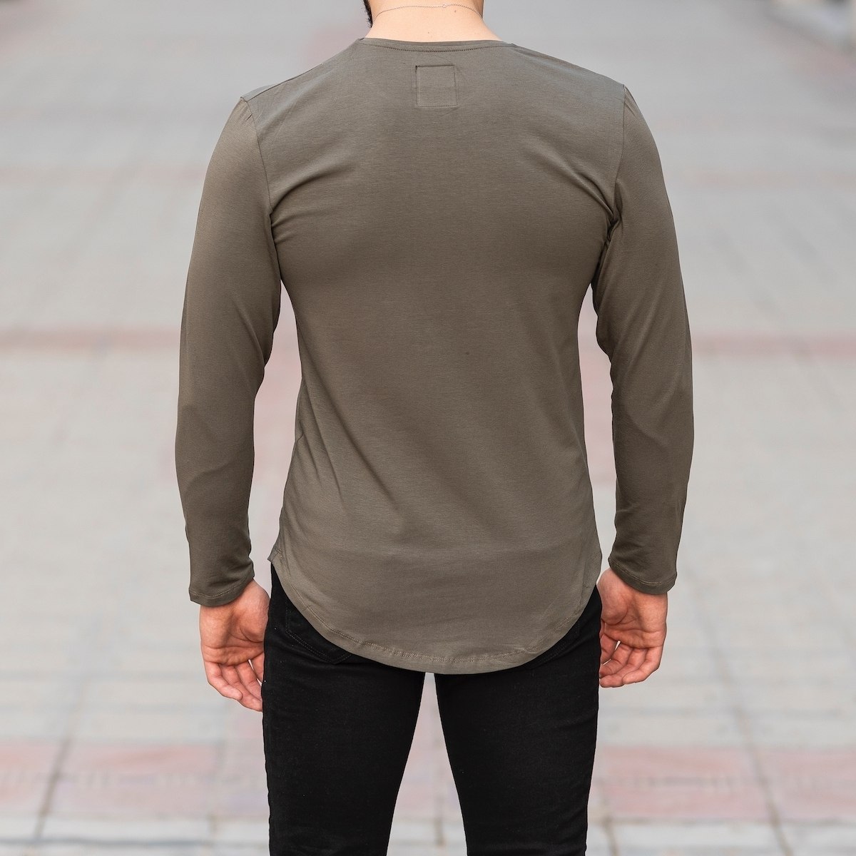Basic Sweatshirt In Khaki - 4