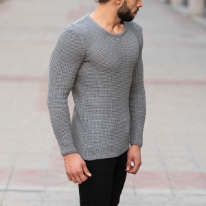Knitted Pullover In Gray - 2