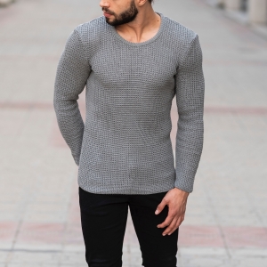 Knitted Pullover In Gray - 3