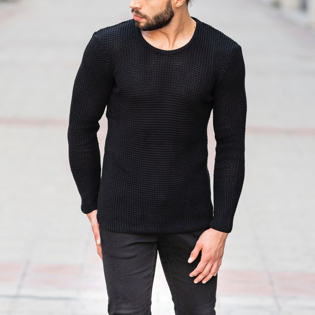 Knitted Pullover In Black