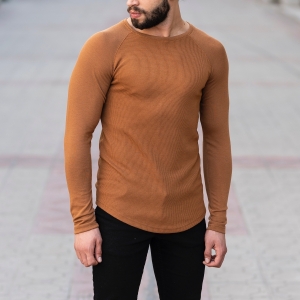 Herren Slim-Fit Sweatshirt in braun - 1