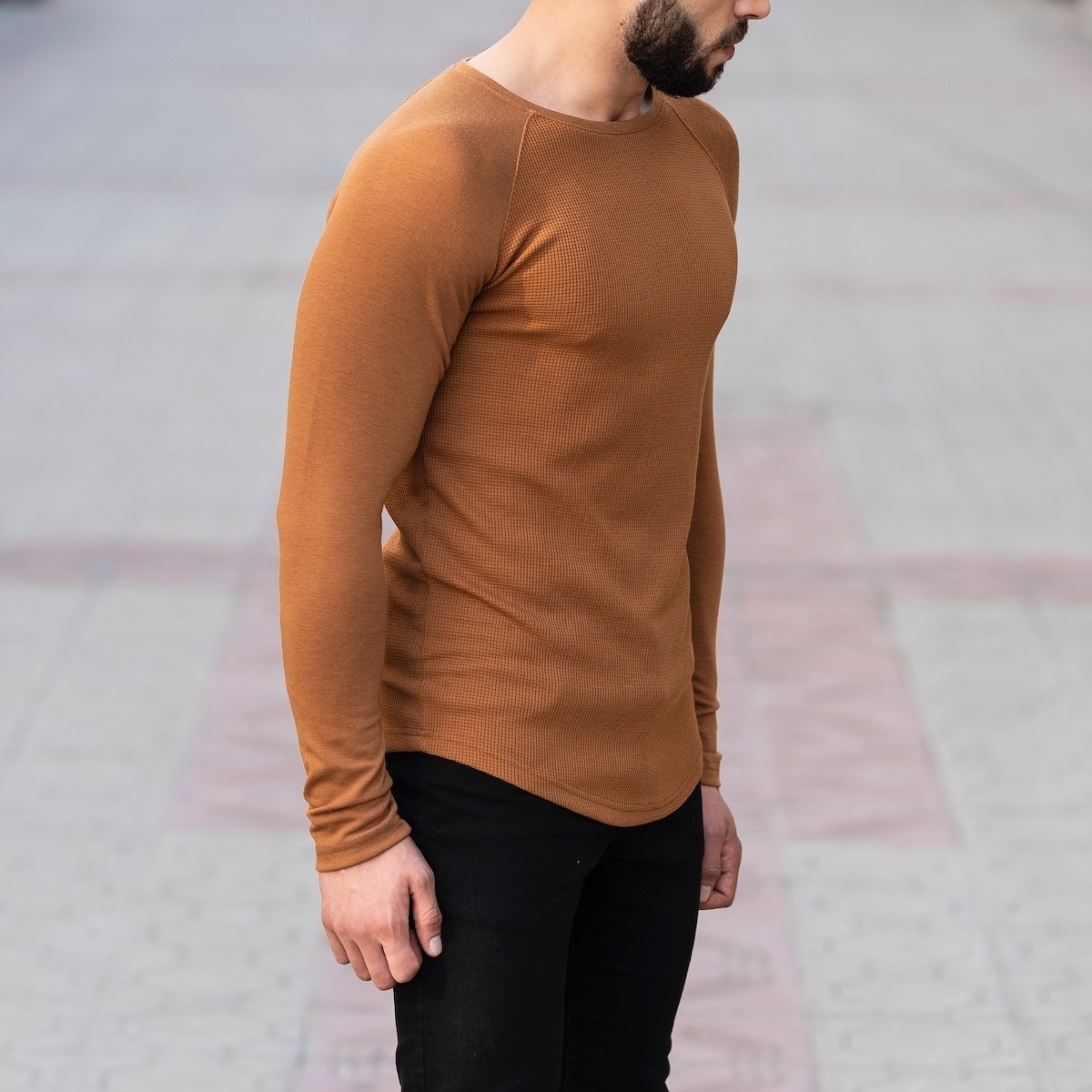 Dotwork Sweatshirt In Brown - 3