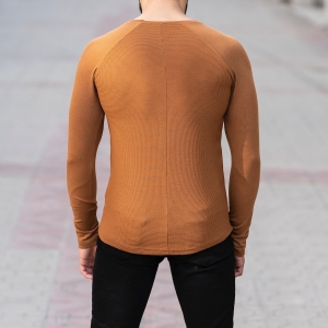 Herren Slim-Fit Sweatshirt in braun - 4