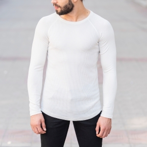 Herren Slim-Fit Sweatshirt in weiß - 1