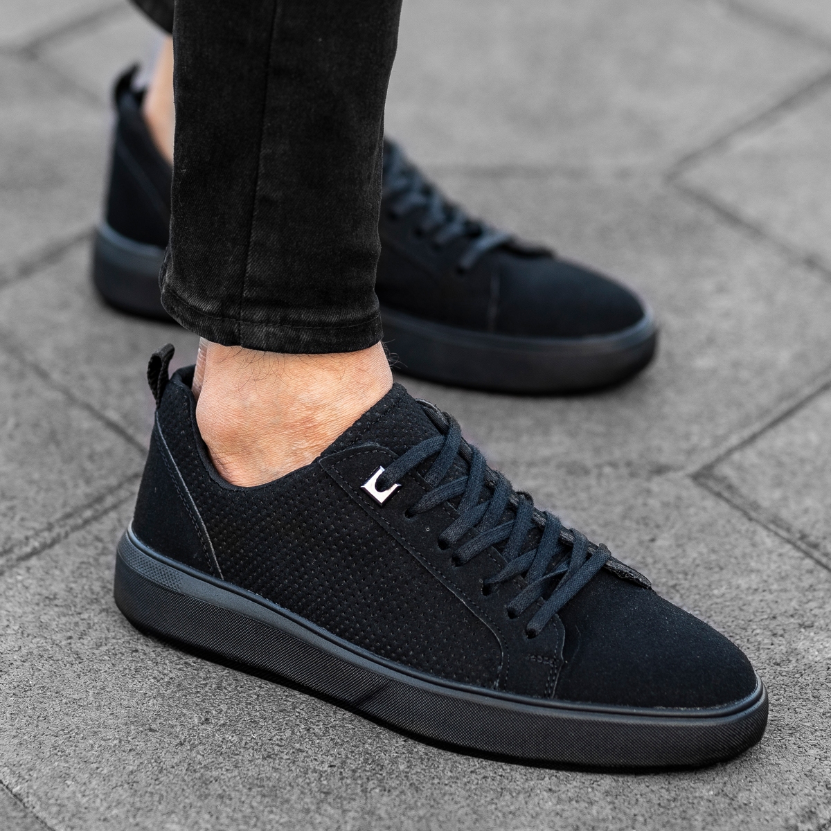 Premium Suede Sneakers in Black