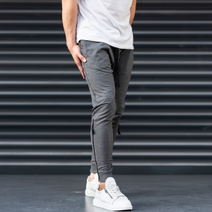 Gray Shalvar Trousers with Zip
