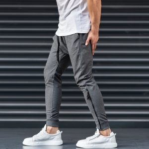 Gray Shalvar Trousers with Zip