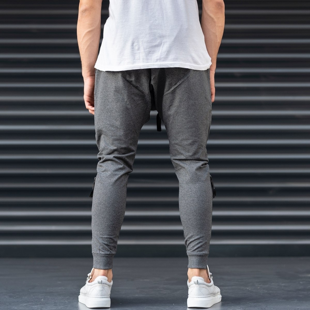 Gray Shalvar Trousers with Zip - 5