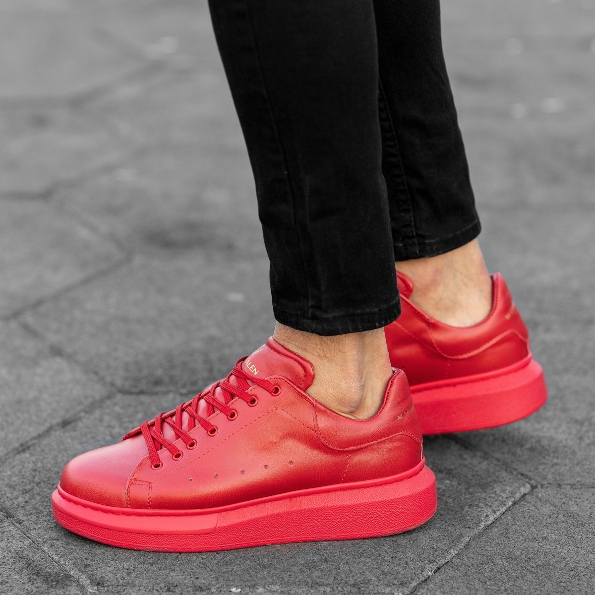 Hype Sole Sneakers In Full Red | Martin Valen