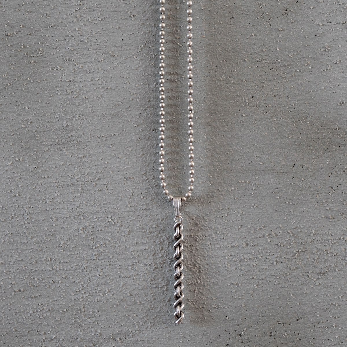 Men's Silver Span Necklace - 1