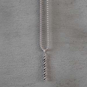 Men's Silver Span Necklace - 1