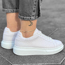 Martin Valen Women’s Chunky Side-Mesh Sneakers in White (2)