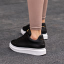Women’s Chunky Sneakers with Gold Crown in Black (8)