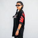 Unisex Printed Oversized Black T-shirt (2)