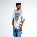 Men's Front Text Printed Oversized White T-shirt (10)