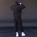 Men's Oversized Corduroy Black Tracksuit Set (7)