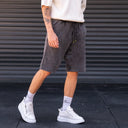 Men's Oversized Thick Fabric Smoked Shorts (4)