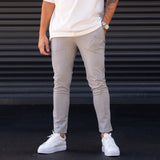Pantalon Slim en Lycra Gris pour Hommes