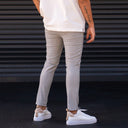 Men's Slim-Fit Lycra Gray Slacks (5)