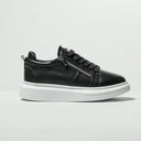 Plateforme Sneakers Chaussures Designer Fermeture Éclair Noir-Blanc