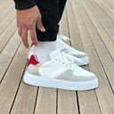 Moix Comfort Sports Sneakers in White-Red (7)