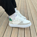 Moix Comfort Sports Sneakers in White and Green (6)