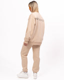 Martin Valen Exclusive Oversized Beige Sweatshirt Jogger Set