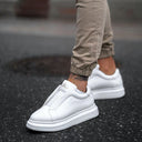 Men's Slip On Sneakers Shoes White (11)
