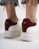V-Harmony Women's White Shoes with Red Heel Tab (6)