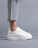 Martin Valen Women's Chunky Sneakers in Full White (8)