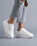 Martin Valen Women's Chunky Sneakers in Full White (9)