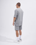 Men's Twill Short Tracksuit with Pocket Detail in Gray (3)