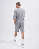Men's Twill Short Tracksuit with Pocket Detail in Gray (4)