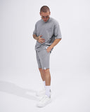 Men's Twill Short Tracksuit with Pocket Detail in Gray (6)