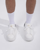 Men’s Crowned High Sole Sneakers Shoes White-Black (18)
